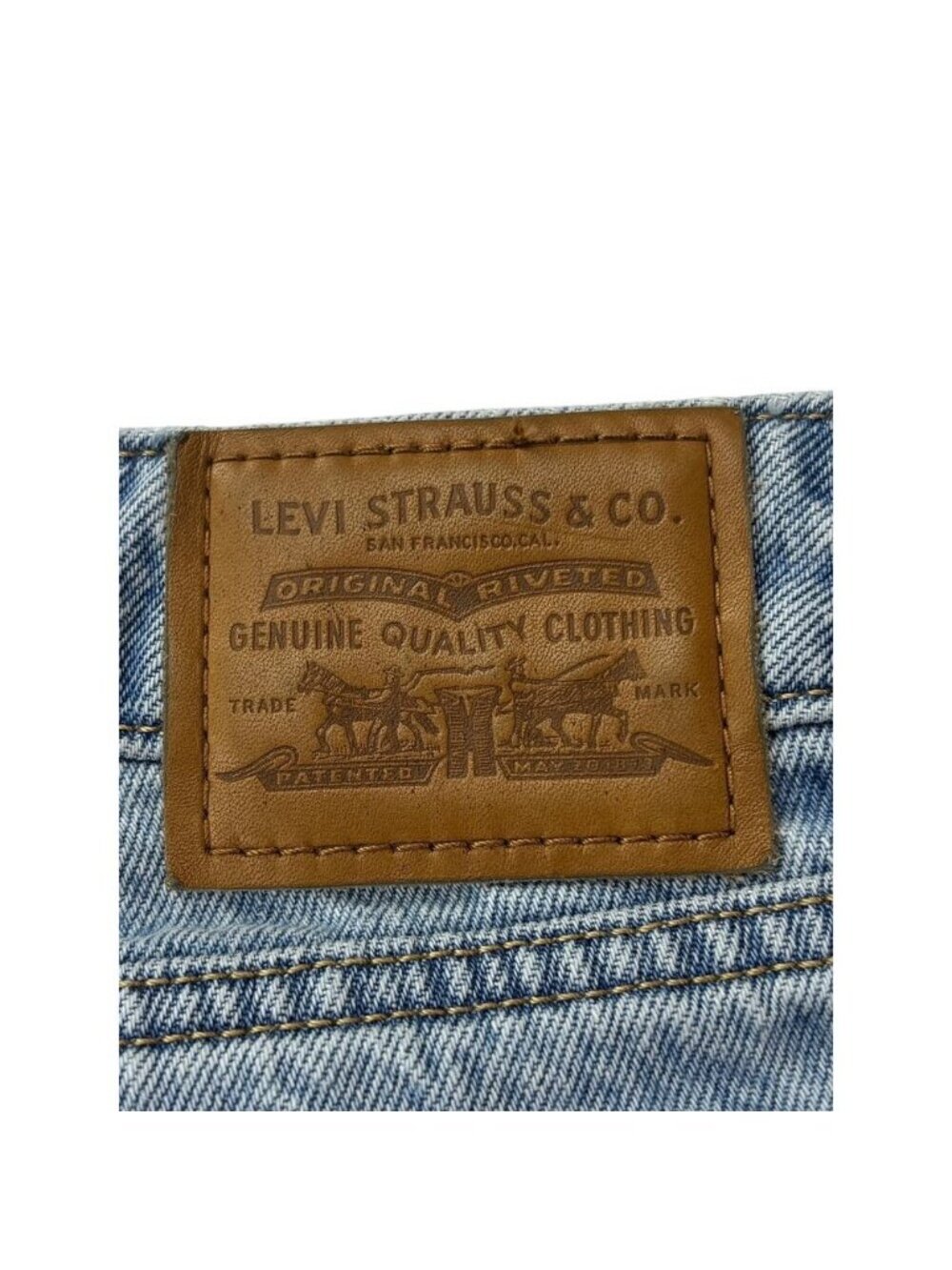 LEVI'S Premium Low Loose Wide Straight Leg Jean In That's Fashion Blue Size 27 - Picture 9 of 9
